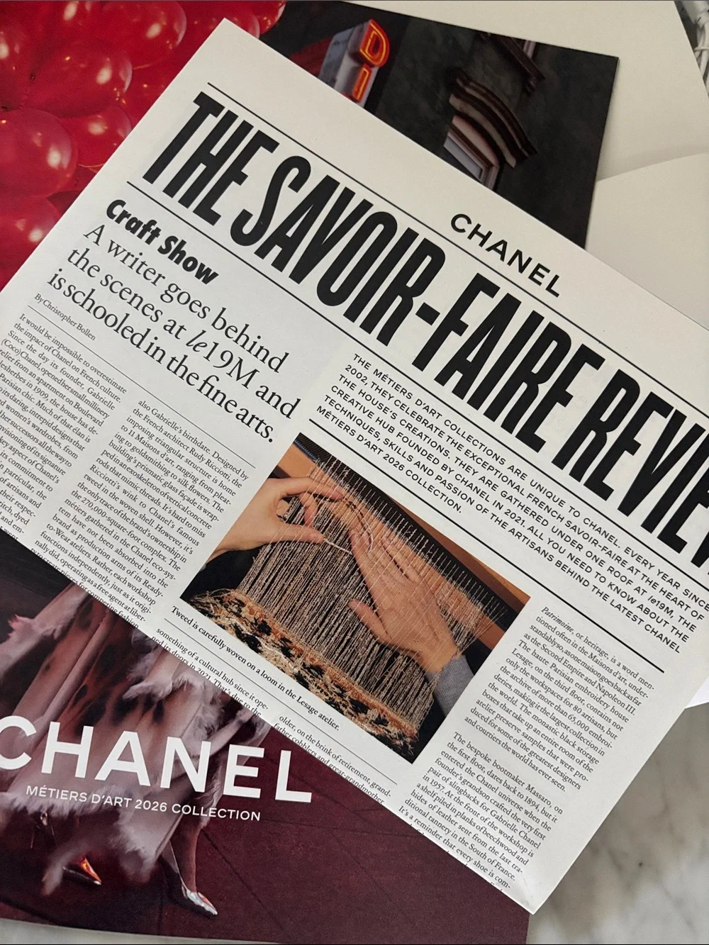 RARE Chanel Newspaper and Brochure Metiers D’art 2026 Collection